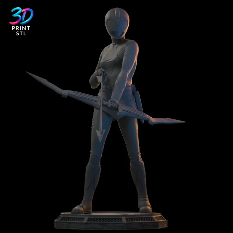 Pink Power Ranger Figure Mighty Morphin | STL for 3D Printers - Image 7