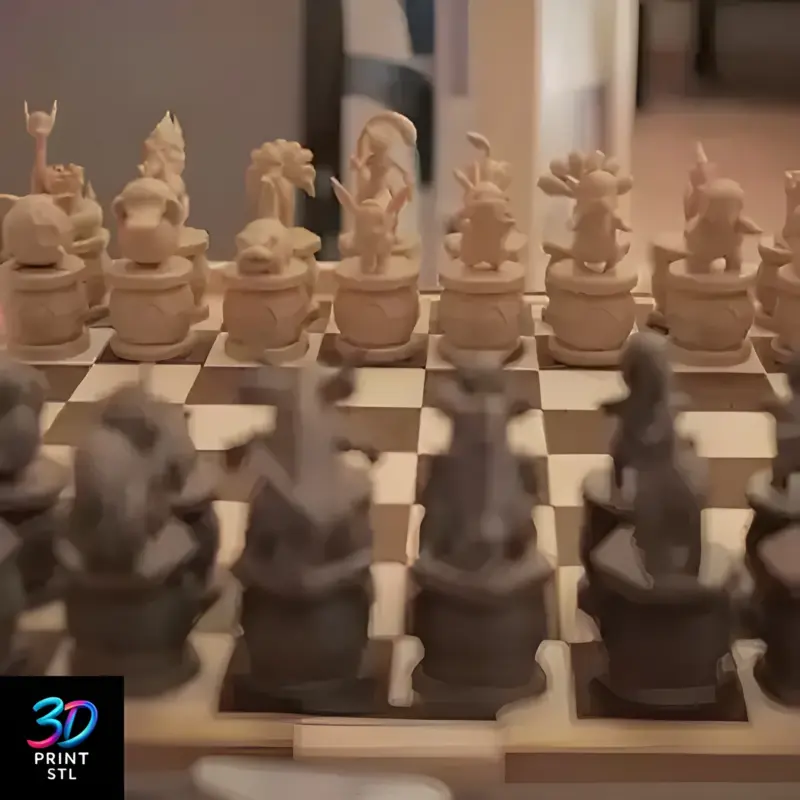 Pokémon Chess Set Pokémon | STL for 3D Printers - Image 2