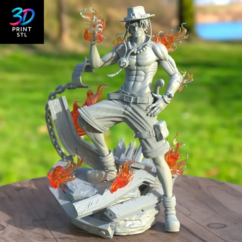 Portgas D. Ace One Piece | STL for 3D Printers