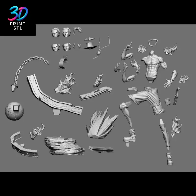 Portgas D. Ace One Piece | STL for 3D Printers - Image 9