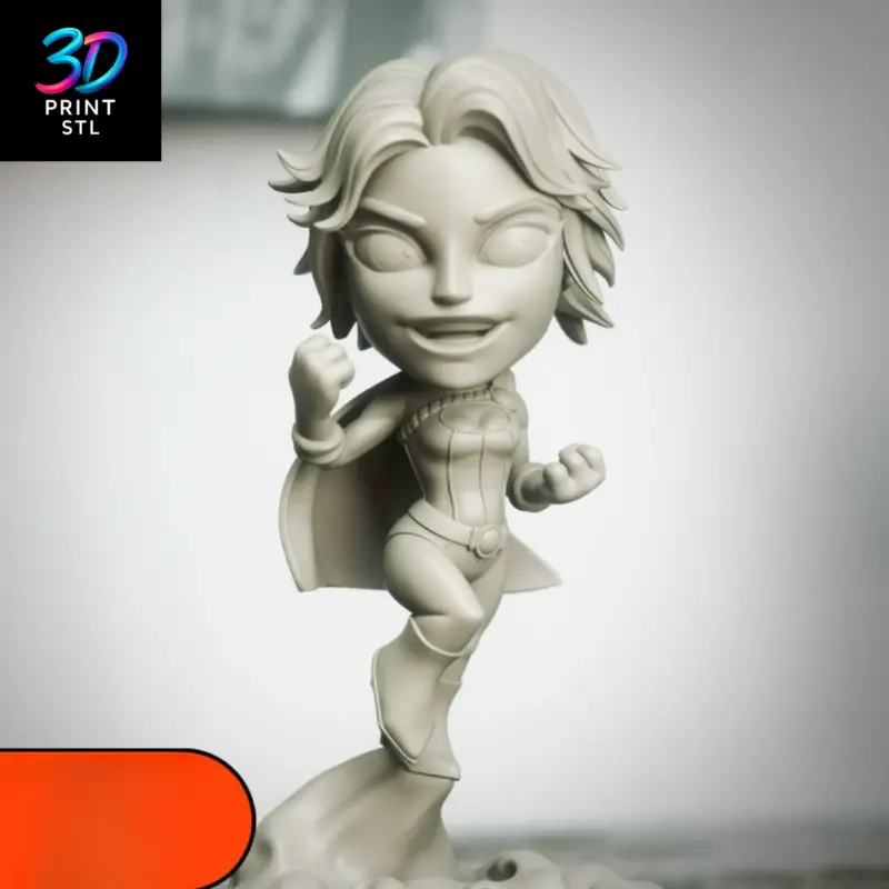 Power Girl Chibi DC Comics | STL for 3D Printers - Image 3