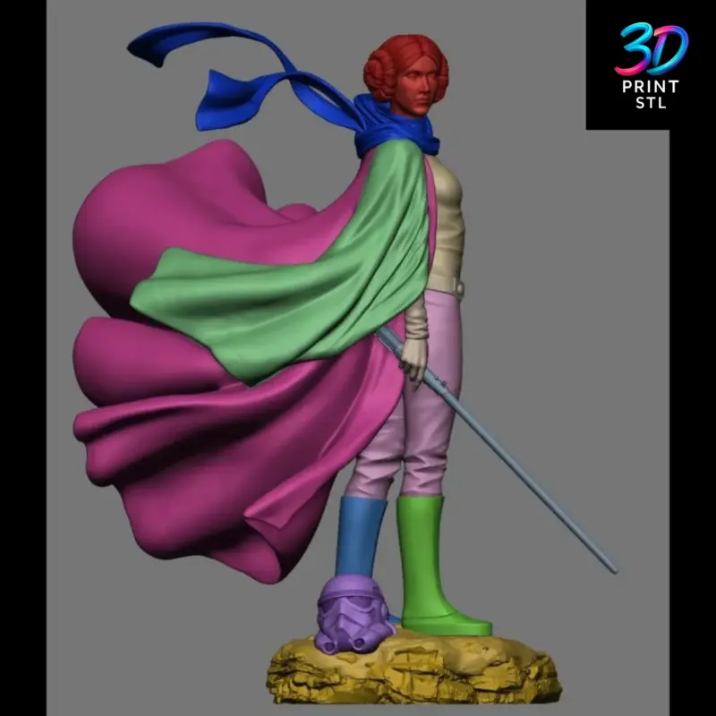 Princess Leia Star Wars | STL File for 3D Printing - Image 6