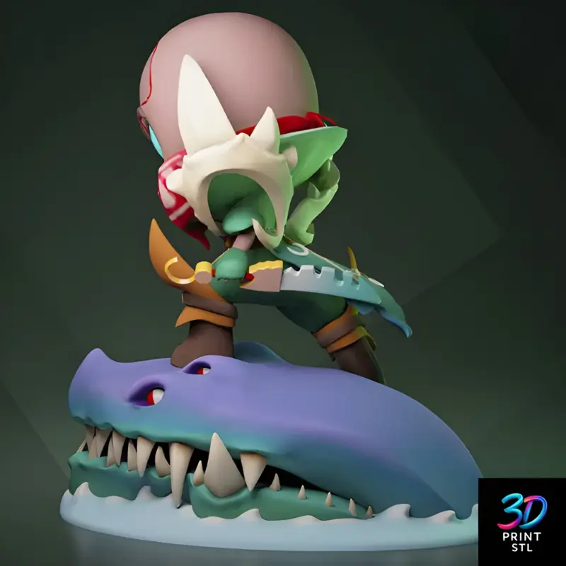 Pyke Chibi League of Legends | 3D Print File | STL - Image 3