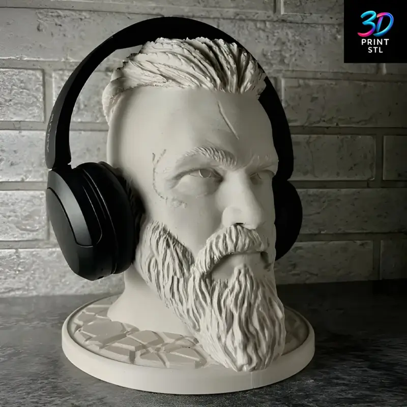 Ragnar Lothbrok Bust Vikings | 3D Print Model | STL - Image 2
