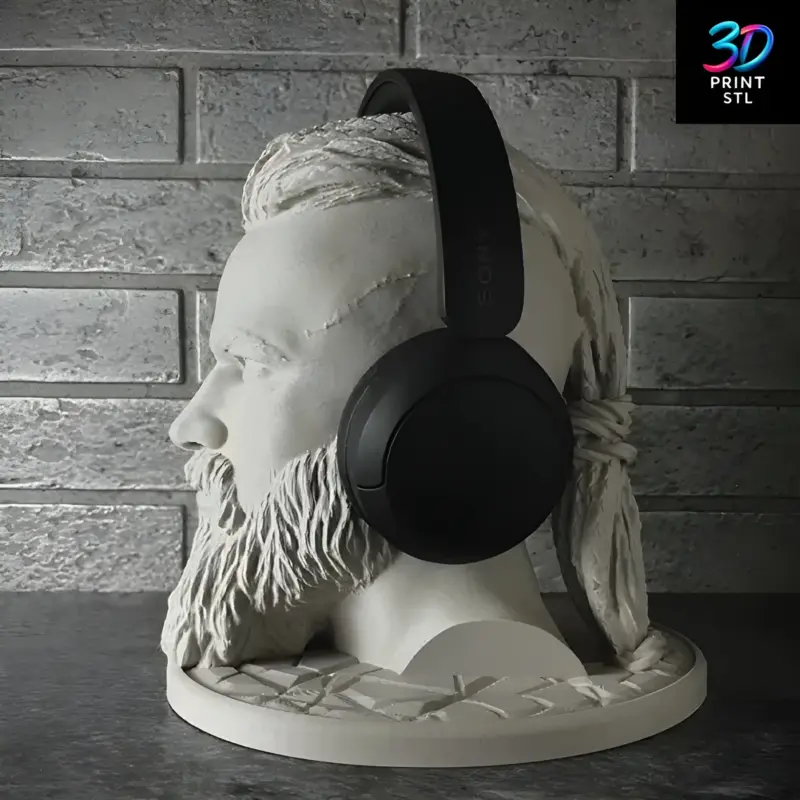 Ragnar Lothbrok Bust Vikings | 3D Print Model | STL - Image 3