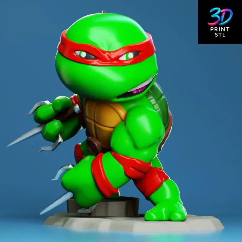 Raphael Chibi Teenage Mutant Ninja Turtles | STL for 3D Printers