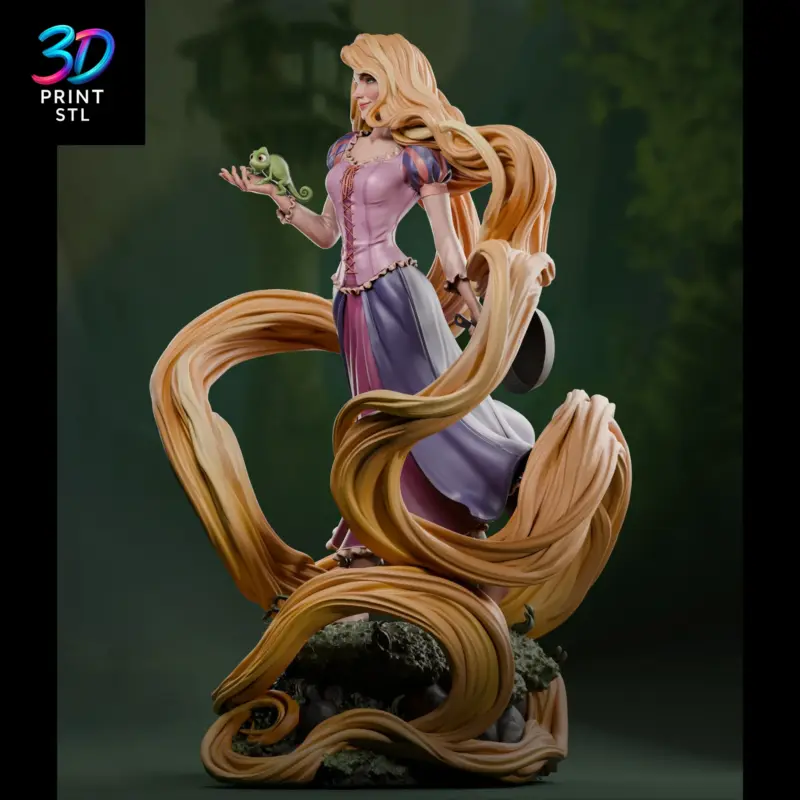 Rapunzel and Pascal Tangled | 3D Print File | STL - Image 2