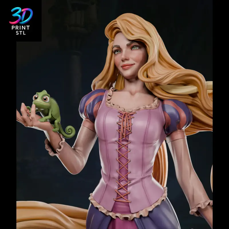 Rapunzel and Pascal Tangled | 3D Print File | STL - Image 4
