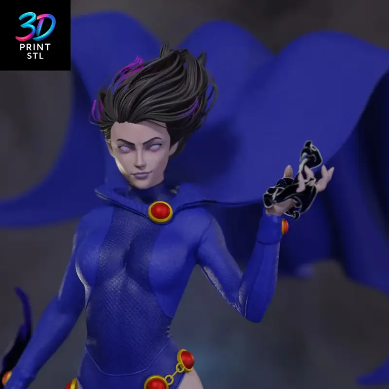 Raven Figure Teen Titans | STL File for 3D Printing - Image 5