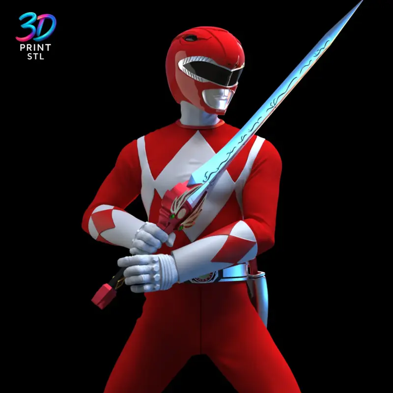 Red Power Ranger Power Rangers | 3D Print Model | STL - Image 4