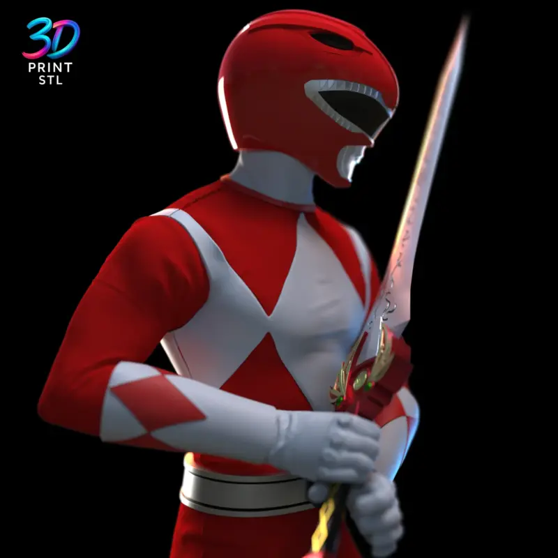 Red Power Ranger Power Rangers | 3D Print Model | STL - Image 5