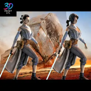 Rey Star Wars | STL File for 3D Printing