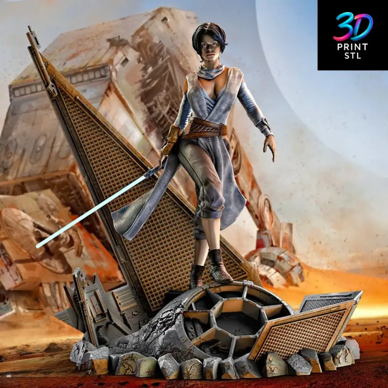 Rey Star Wars | STL File for 3D Printing - Image 2