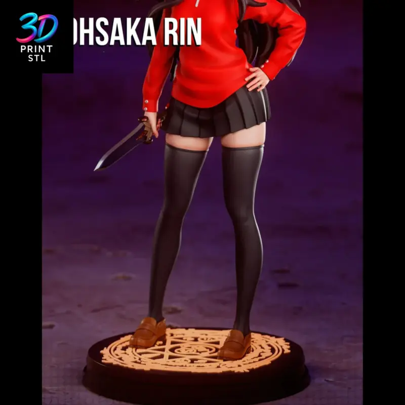 Rin Tohsaka Figure Fate | STL File for 3D Printing - Image 5