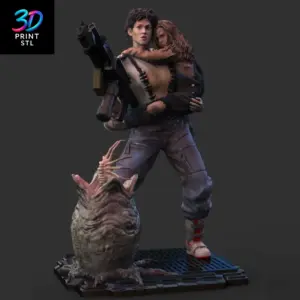 Ripley and Newt Figure Aliens | STL for 3D Printers