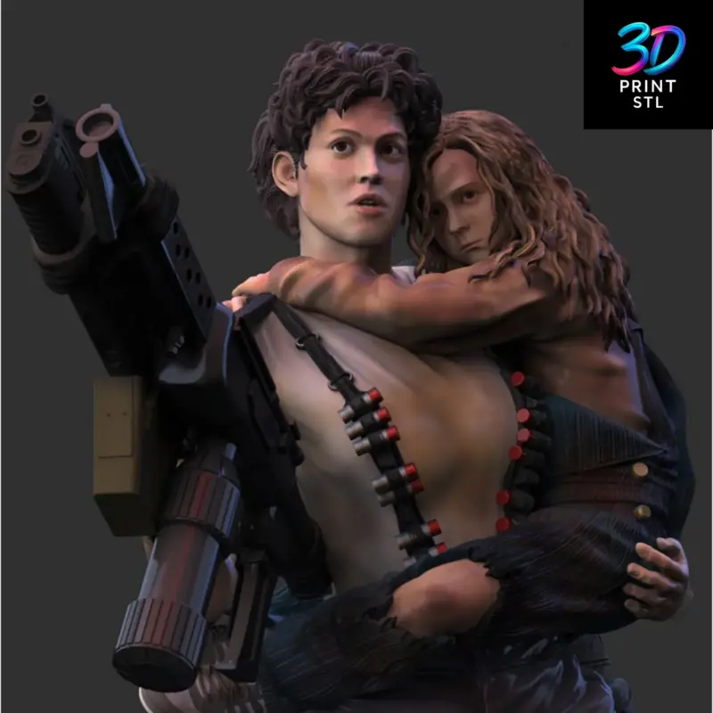 Ripley and Newt Figure Aliens | STL for 3D Printers - Image 2