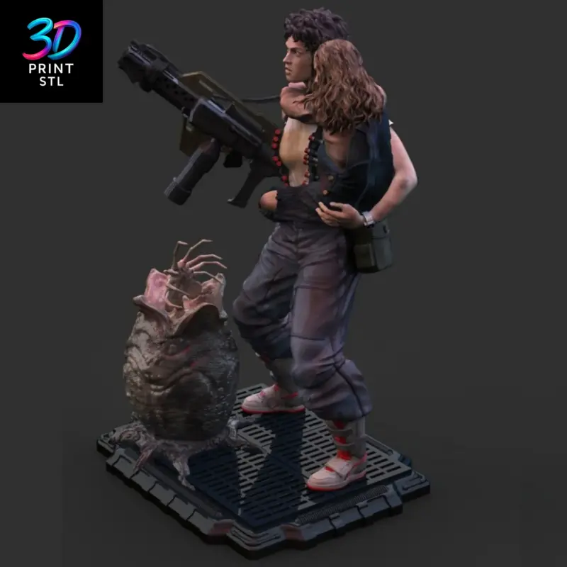Ripley and Newt Figure Aliens | STL for 3D Printers - Image 3