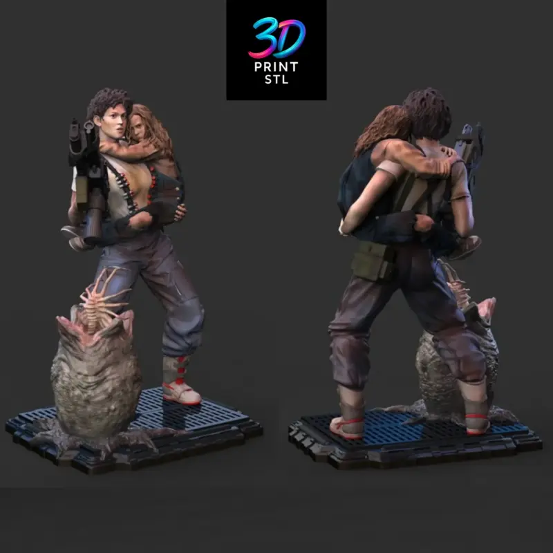 Ripley and Newt Figure Aliens | STL for 3D Printers - Image 4