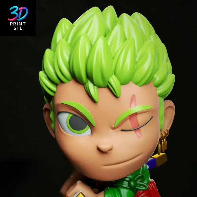 Roronoa Zoro Chibi One Piece | STL File for 3D Printing - Image 2