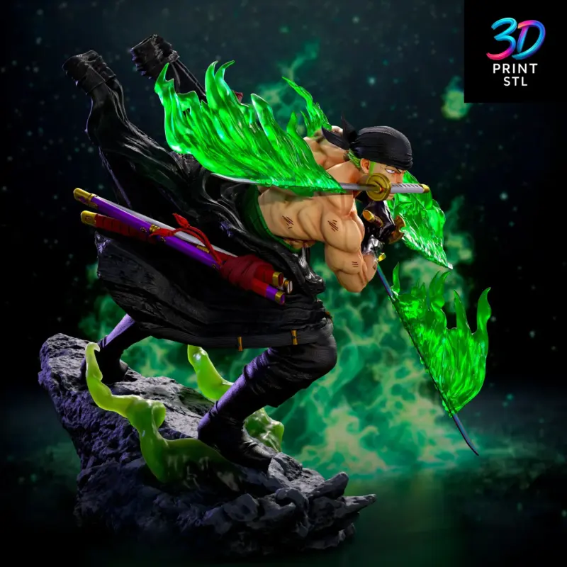 Roronoa Zoro Figure One Piece | STL for 3D Printers - Image 2
