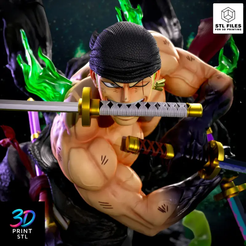Roronoa Zoro Figure One Piece | STL for 3D Printers - Image 5