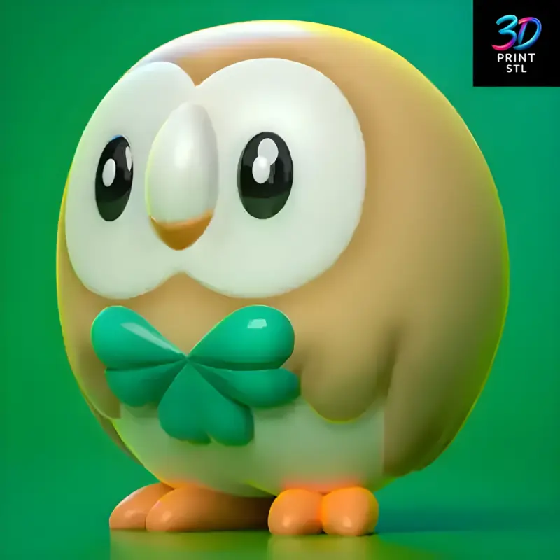Rowlet | 3D Print File | STL - Image 2