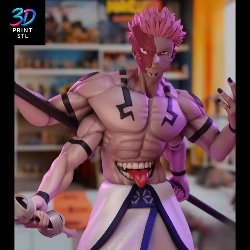 Ryomen Sukuna Jujutsu Kaisen | 3D Print Model | STL - Image 3