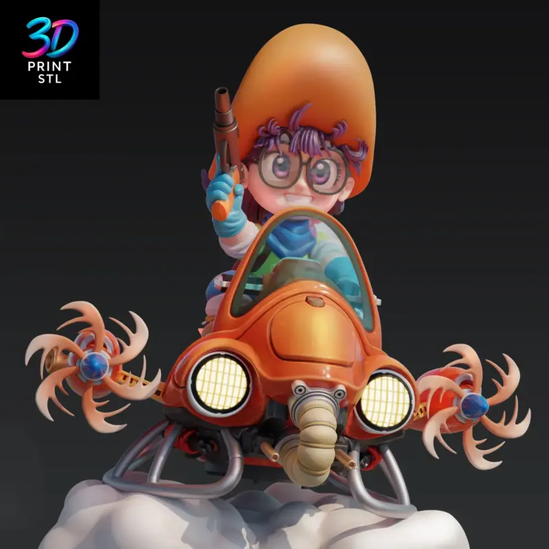 Arale Flying Ship Figure Dr. Slump | 3D Print Model | STL - Image 2