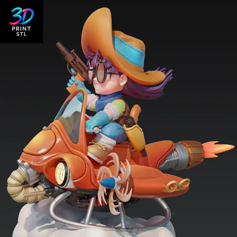 Arale Flying Ship Figure Dr. Slump | 3D Print Model | STL - Image 3