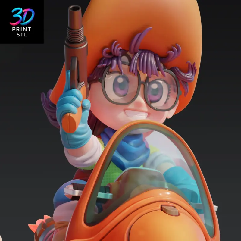 Arale Flying Ship Figure Dr. Slump | 3D Print Model | STL - Image 6