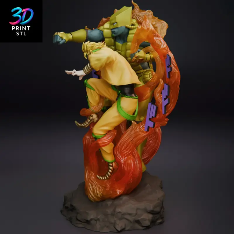 Dio & The World Diorama JoJo's Bizarre | STL File for 3D Printing - Image 2