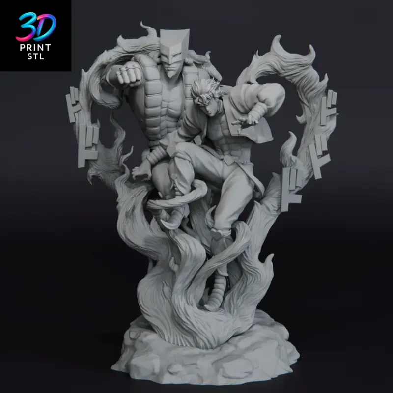 Dio & The World Diorama JoJo's Bizarre | STL File for 3D Printing - Image 5