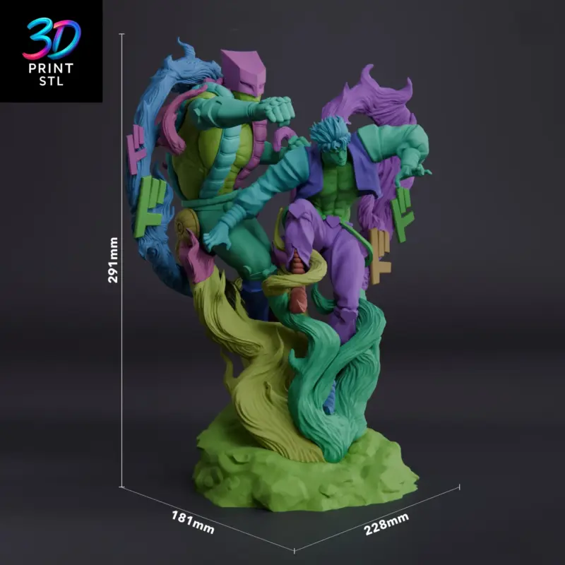 Dio & The World Diorama JoJo's Bizarre | STL File for 3D Printing - Image 6