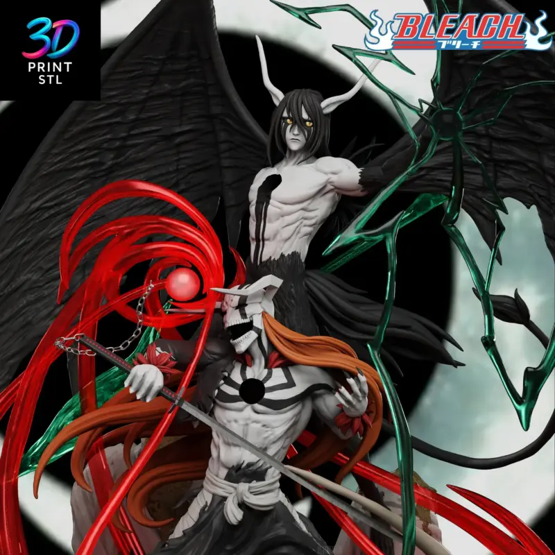 Ichigo vs Ulquiorra Diorama Bleach | STL for 3D Printers - Image 2