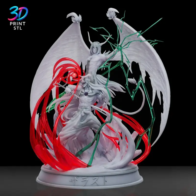 Ichigo vs Ulquiorra Diorama Bleach | STL for 3D Printers - Image 3