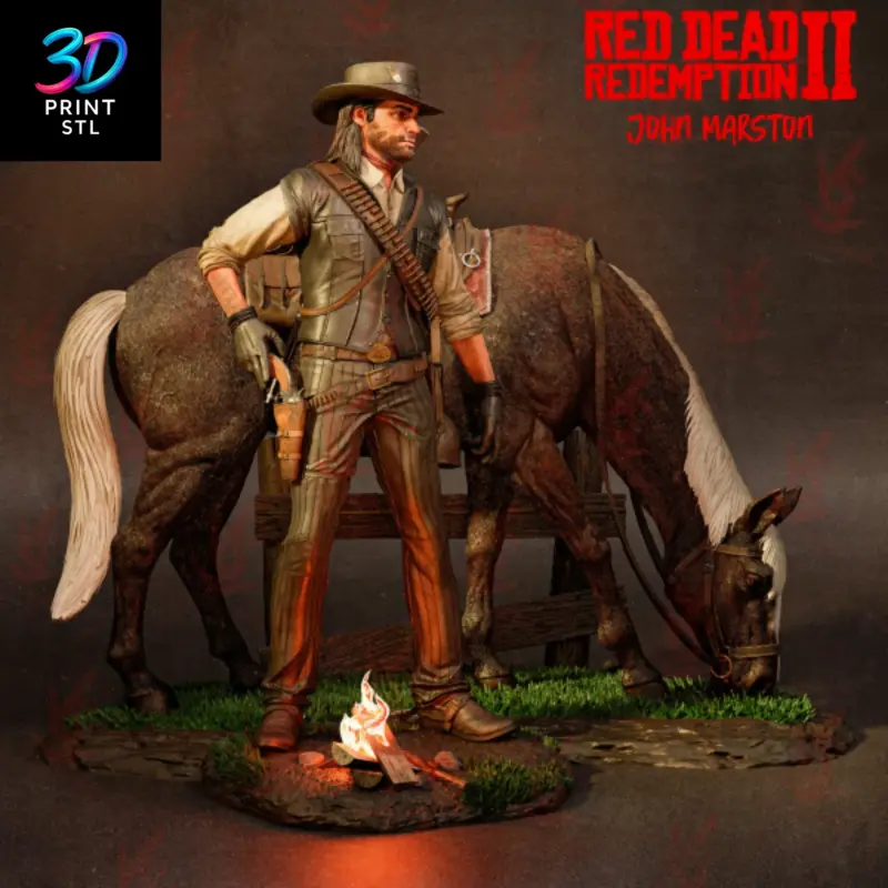 John Marston Diorama Red Dead Redemption II | 3D Print File | STL - Image 2