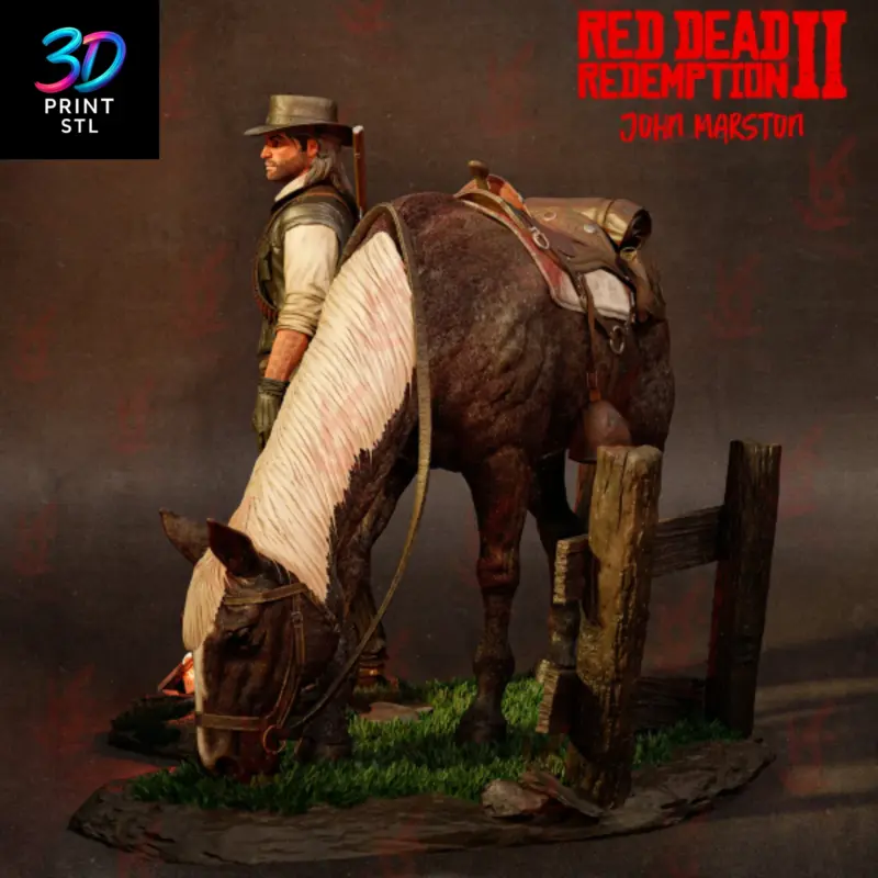John Marston Diorama Red Dead Redemption II | 3D Print File | STL - Image 3