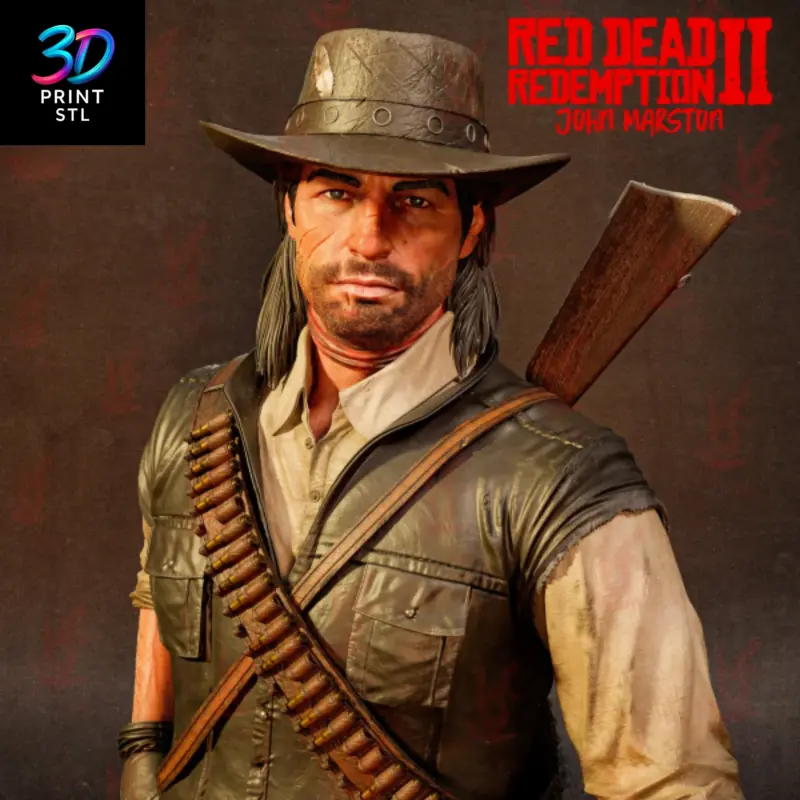 John Marston Diorama Red Dead Redemption II | 3D Print File | STL - Image 7