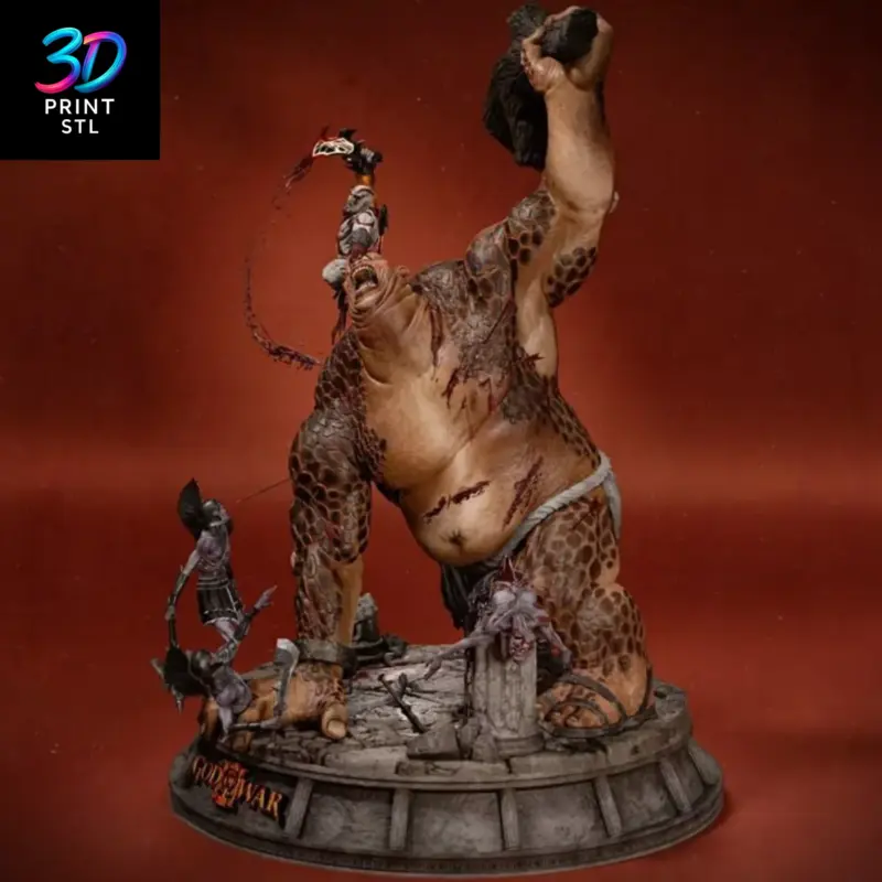 Kratos vs Cyclops Diorama God of War | STL for 3D Printers - Image 2