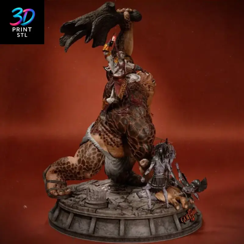Kratos vs Cyclops Diorama God of War | STL for 3D Printers - Image 3