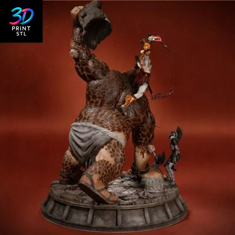 Kratos vs Cyclops Diorama God of War | STL for 3D Printers - Image 4