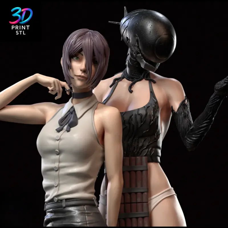 Reze & Bomb Devil Figure Chainsaw Man | STL for 3D Printers - Image 3