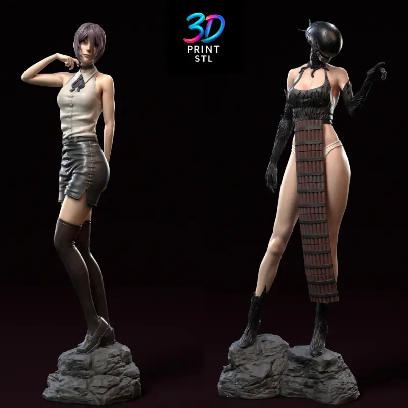 Reze & Bomb Devil Figure Chainsaw Man | STL for 3D Printers - Image 4