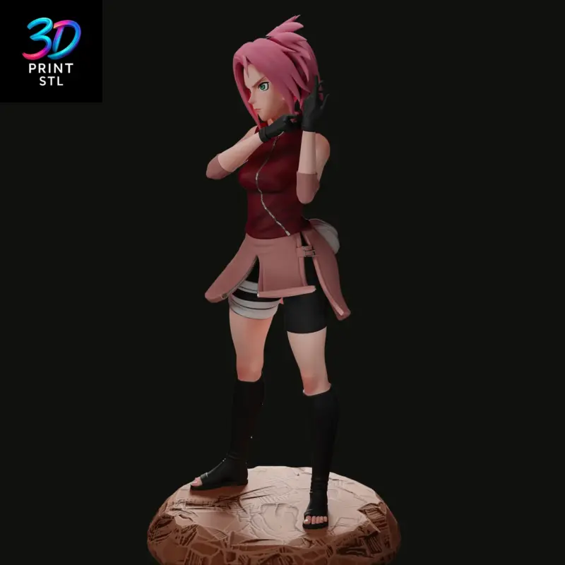 Sakura Haruno Naruto Shippuden | 3D Print File | STL - Image 2