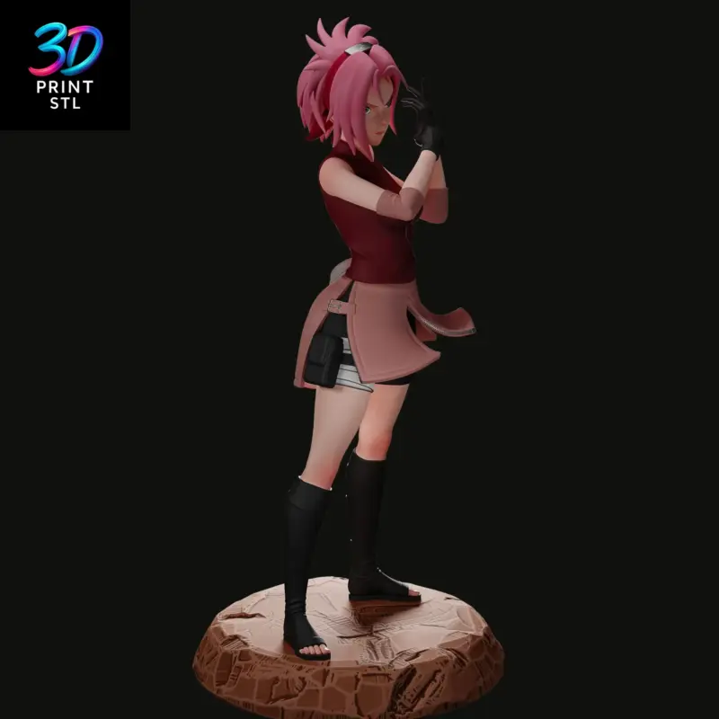Sakura Haruno Naruto Shippuden | 3D Print File | STL - Image 3