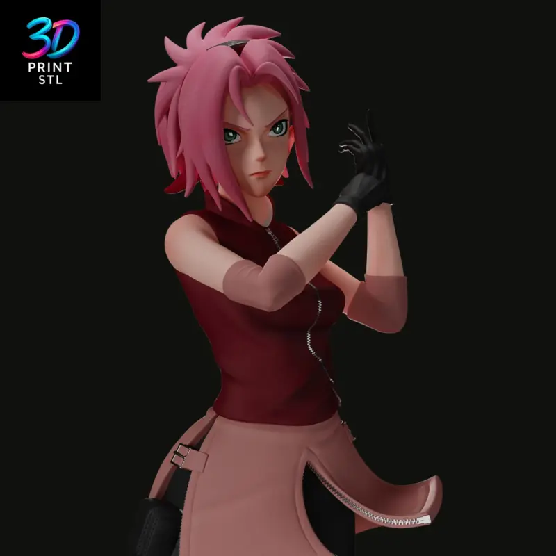 Sakura Haruno Naruto Shippuden | 3D Print File | STL - Image 5