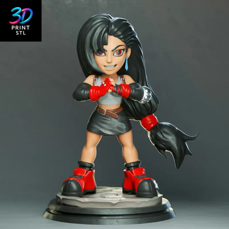 Tifa Lockhart Chibi Final Fantasy VII | 3D Print Model | STL