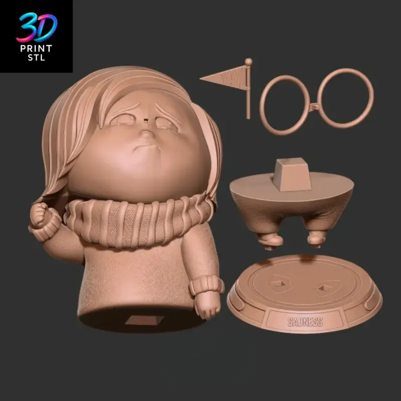 Sadness Figure Inside Out | 3D Print Model | STL - Image 4