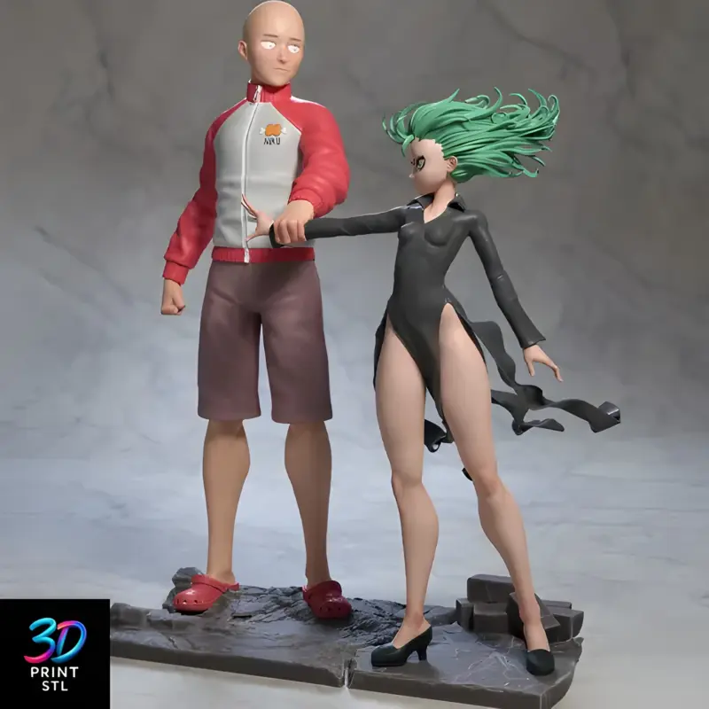 Saitama y Tatsumaki One Punch Man | 3D Print Model | STL - Image 2