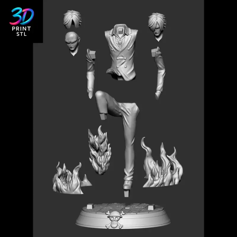 Sanji Figure One Piece | STL for 3D Printers - Image 5